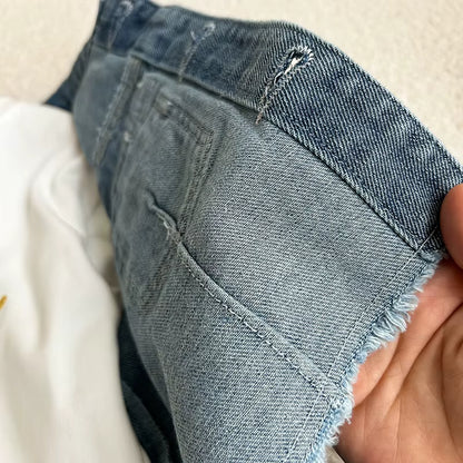 Retro Denim Outfit voor Meisjes – Spijkerjasje & Geplooide Rok Set